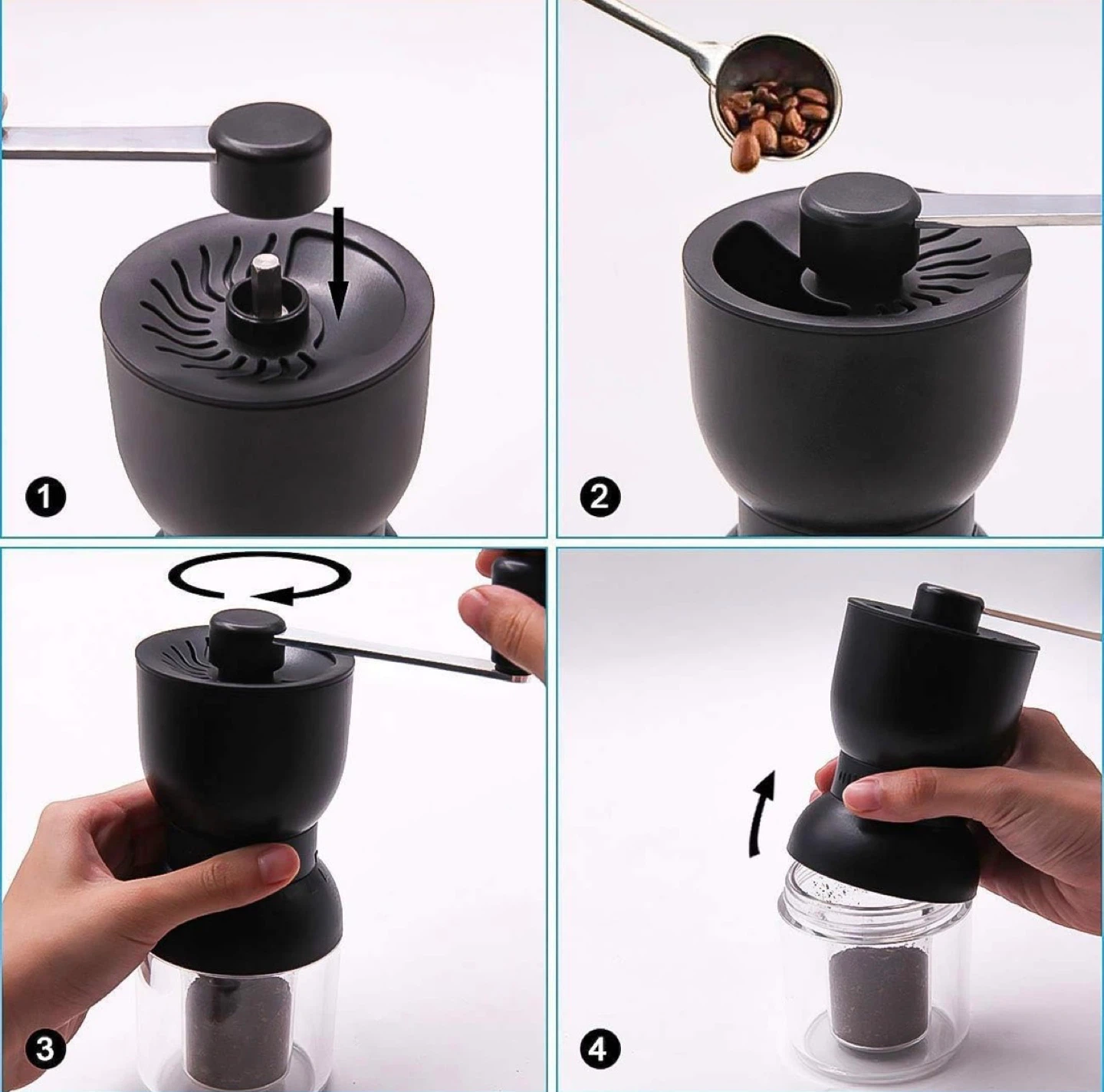 Manual Coffee Grinder - Black - photo 5