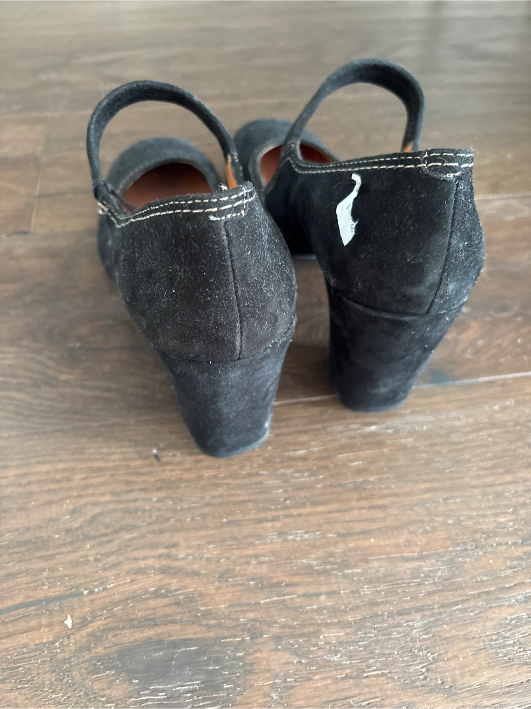 Geox Black Suede Mary Jane Heels size 8 - photo 4