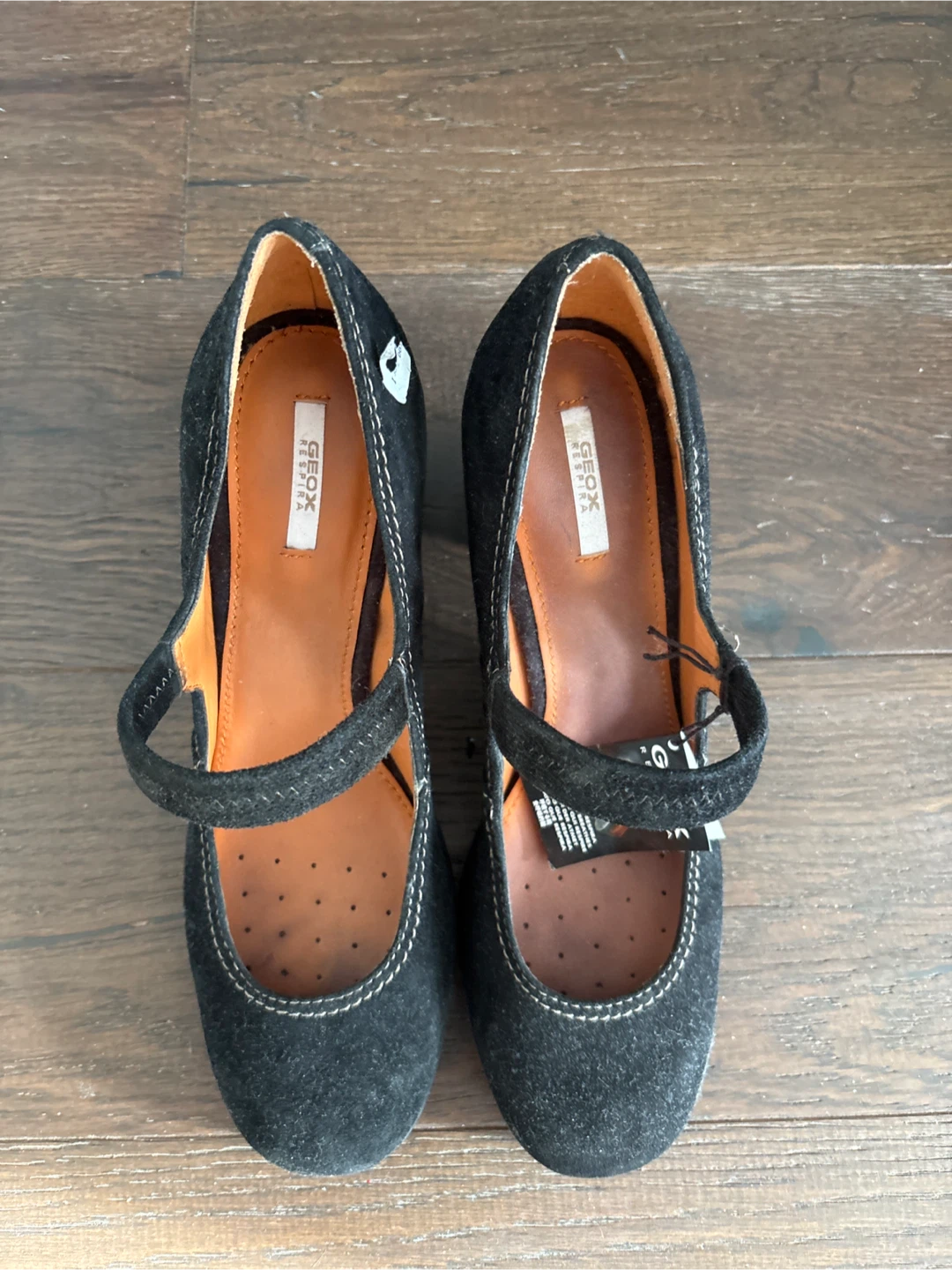 Geox Black Suede Mary Jane Heels size 8 - photo 5