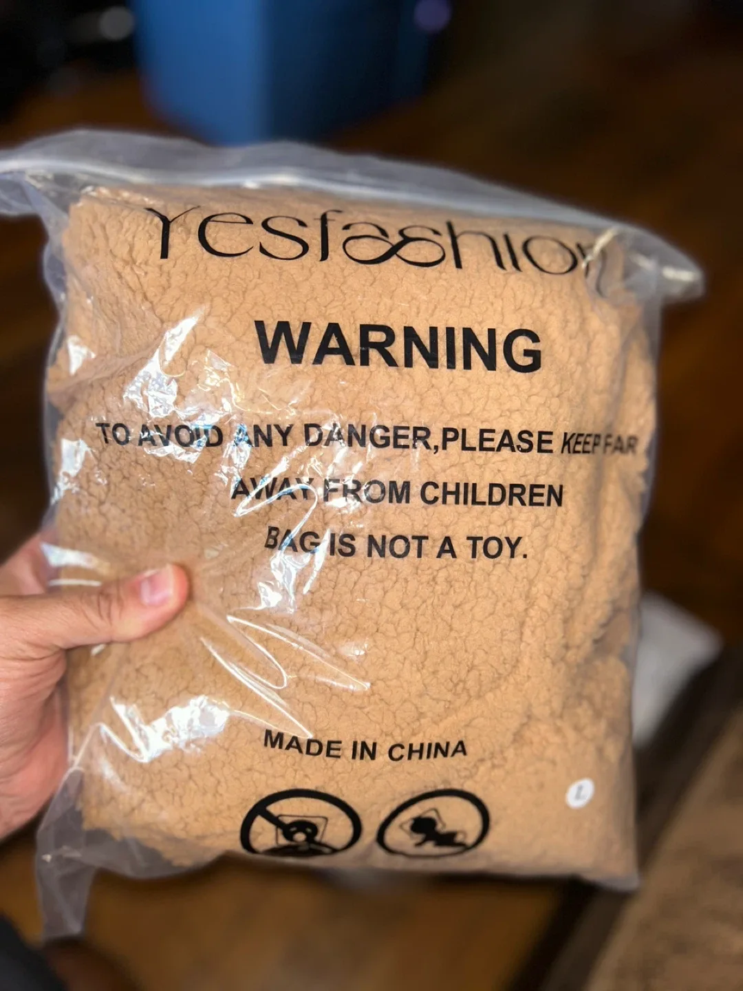 Yesfashion Beige Sherpa Jacket - Size L image indicator(2)