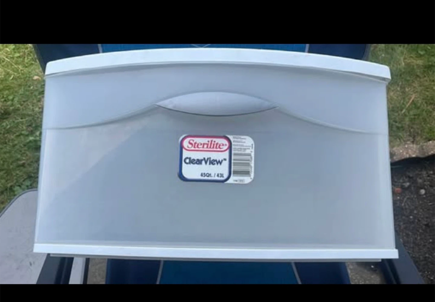 Sterilite ClearView 45 Qt. Storage Box - White