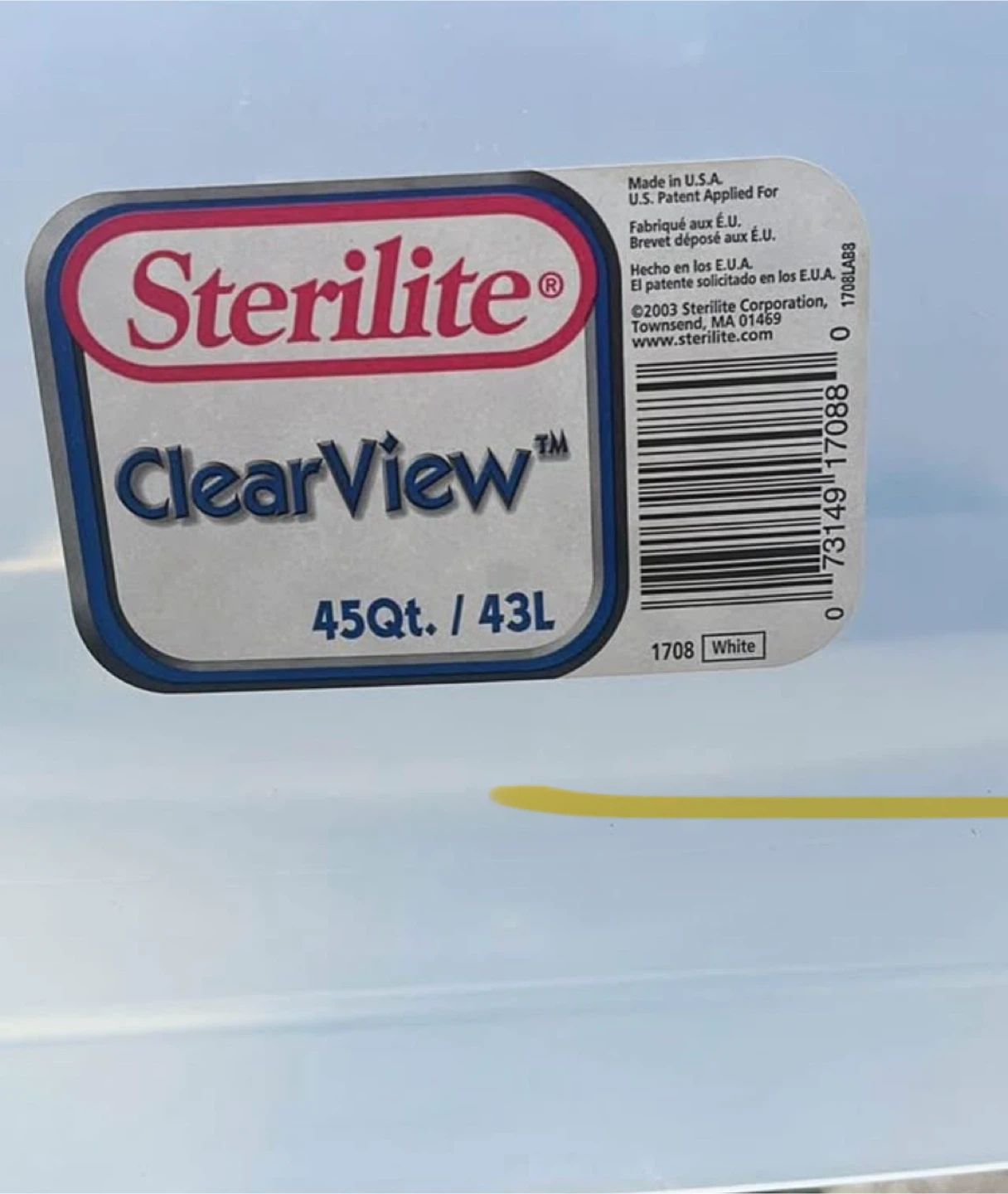 Sterilite ClearView 45 Qt. Storage Box - White - photo 5