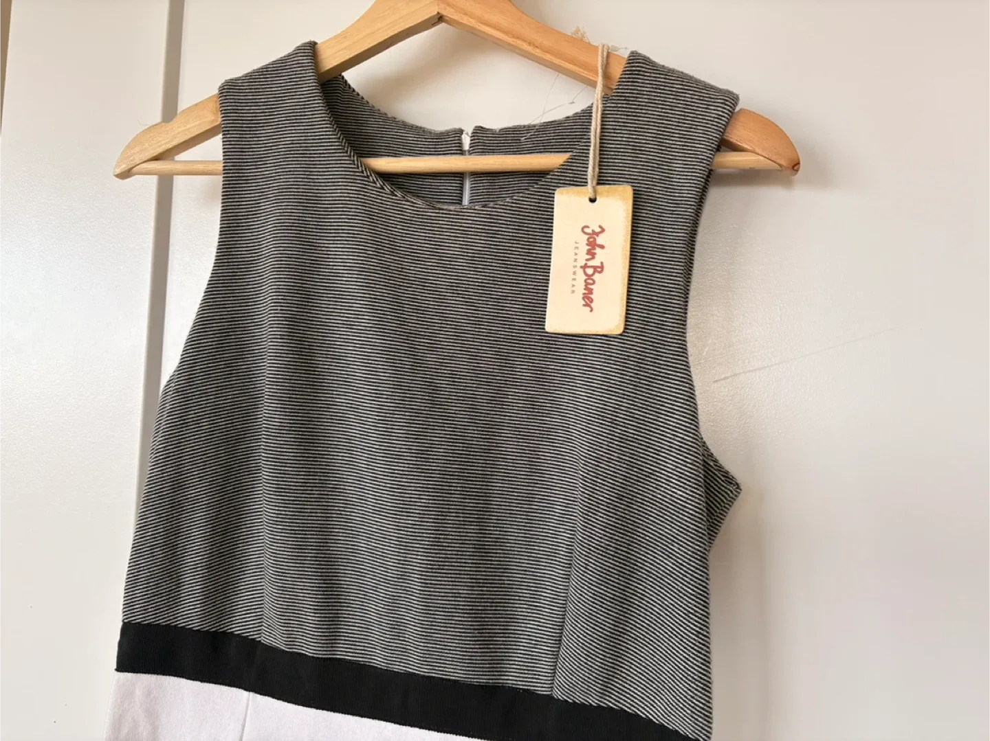 John Baner Striped & White Dress image indicator(7)