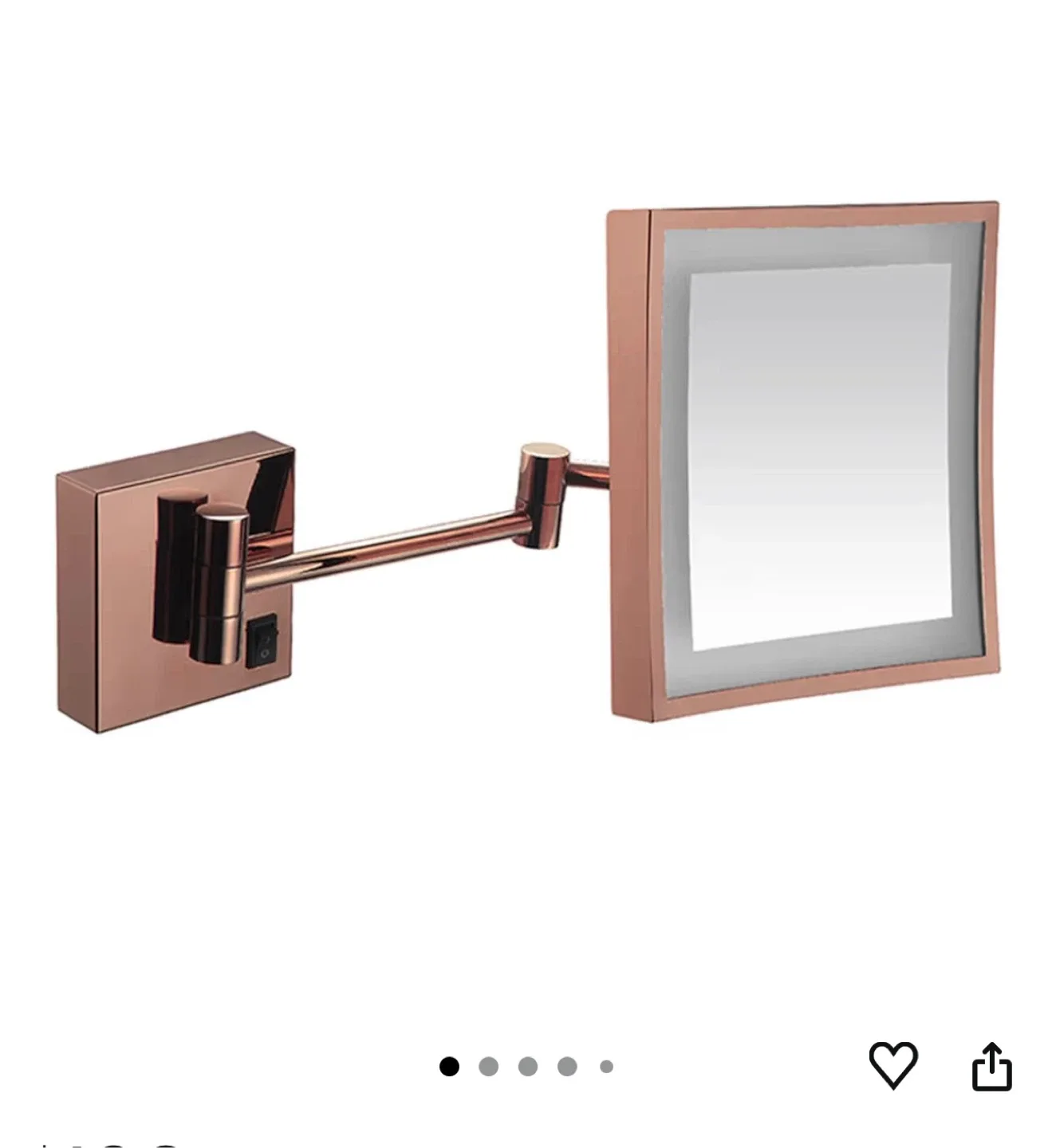 Square Copper Vanity Mirror
