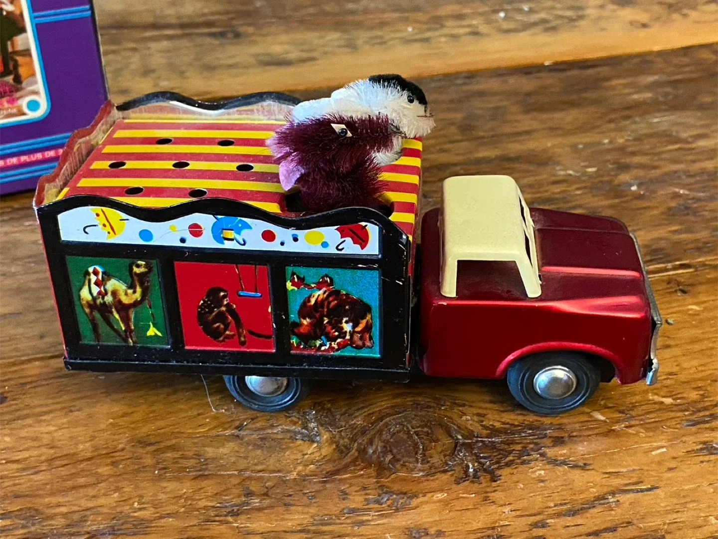 Made in China Tin Friction Toy Circus Car w/box image indicator(2)