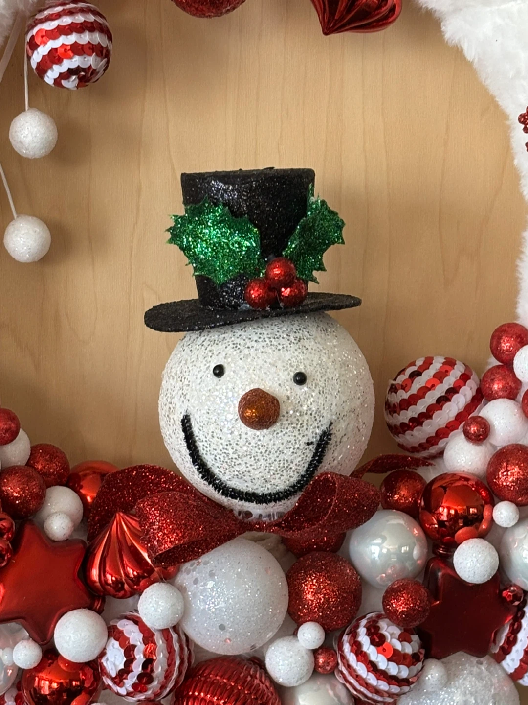15” Christmas Wreath with Snowman - photo 4