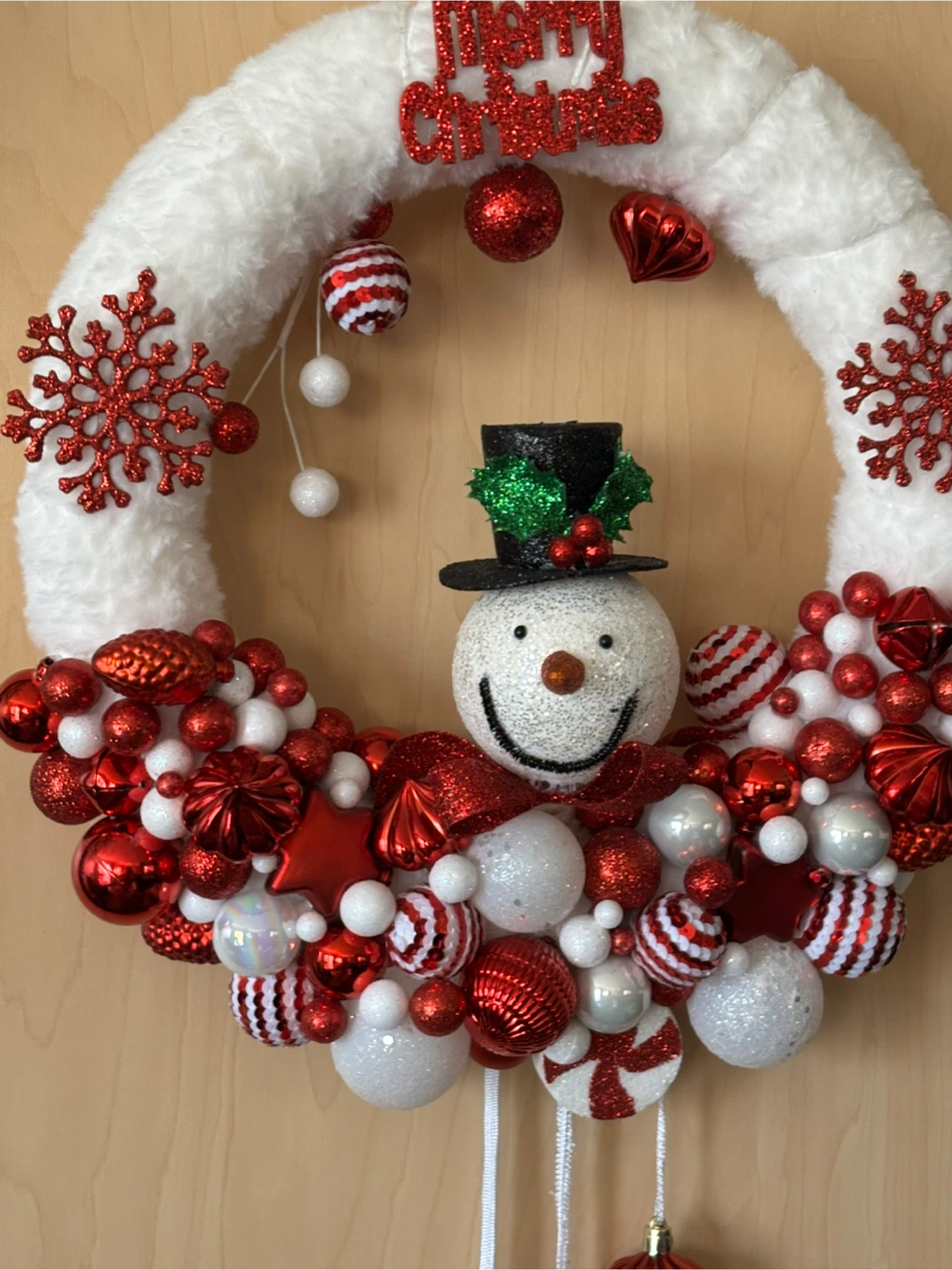 15” Christmas Wreath with Snowman - photo 3