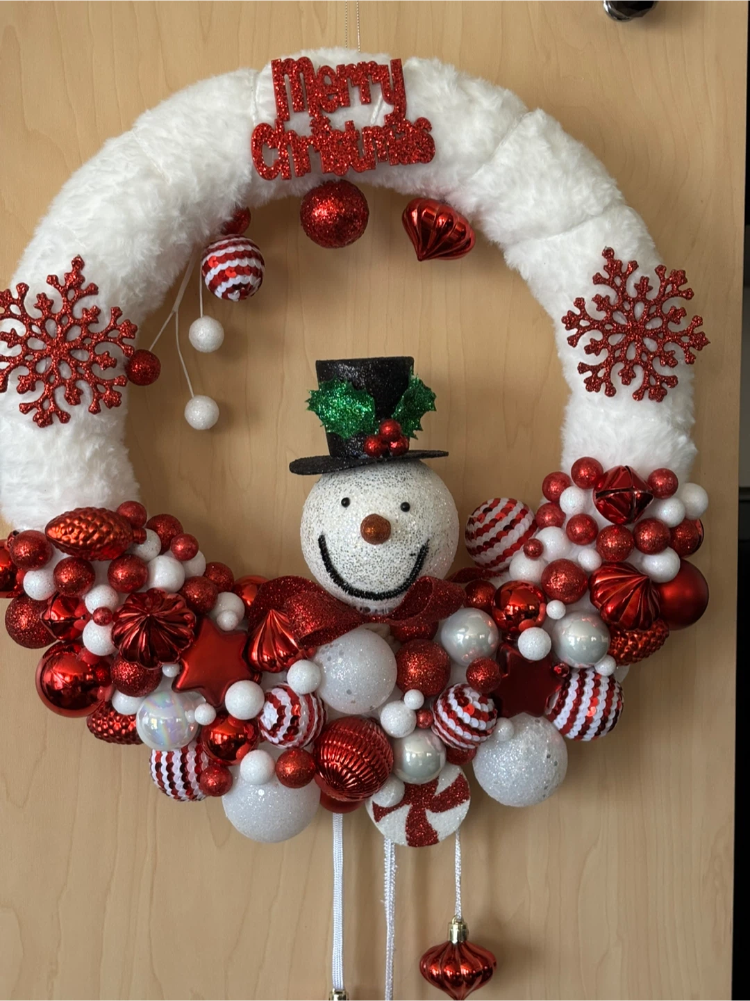 15” Christmas Wreath with Snowman - photo 2