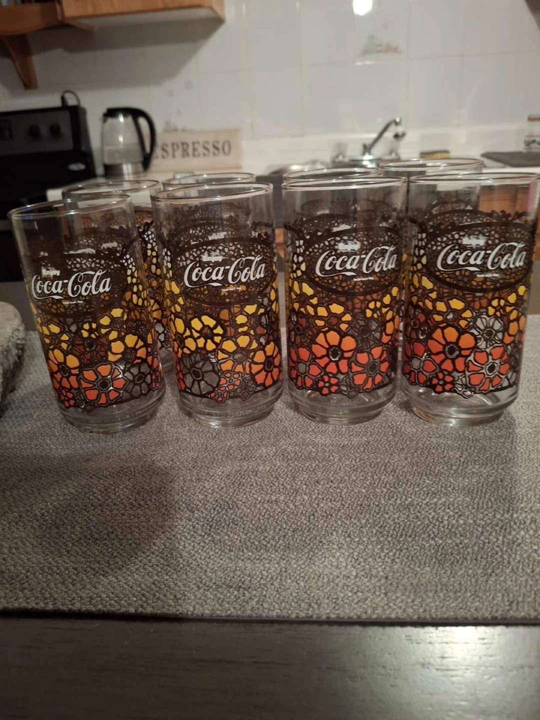 Vintage Coca-Cola Glasses - Set of 8