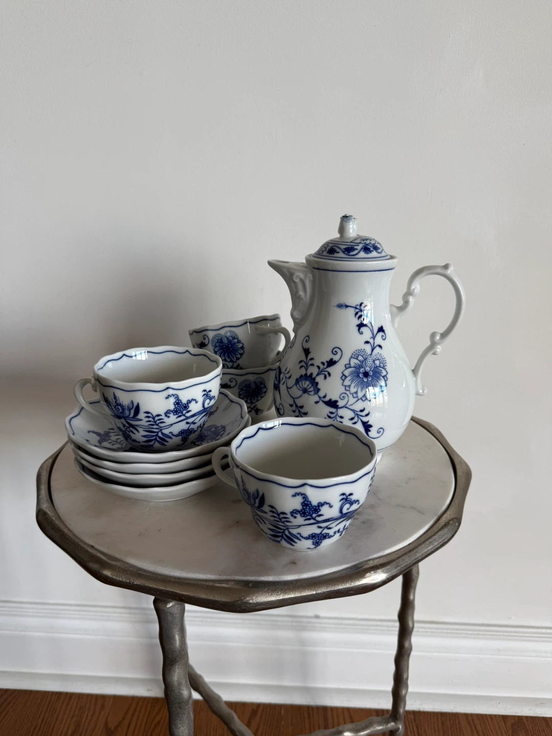 Original Zwiebelmuster Blue Onion Tea Set