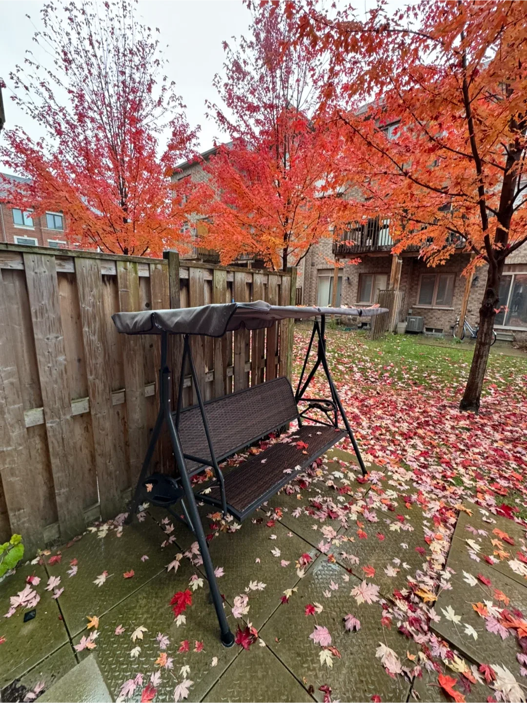 Outdoor Patio Swing with Cover - Like New!