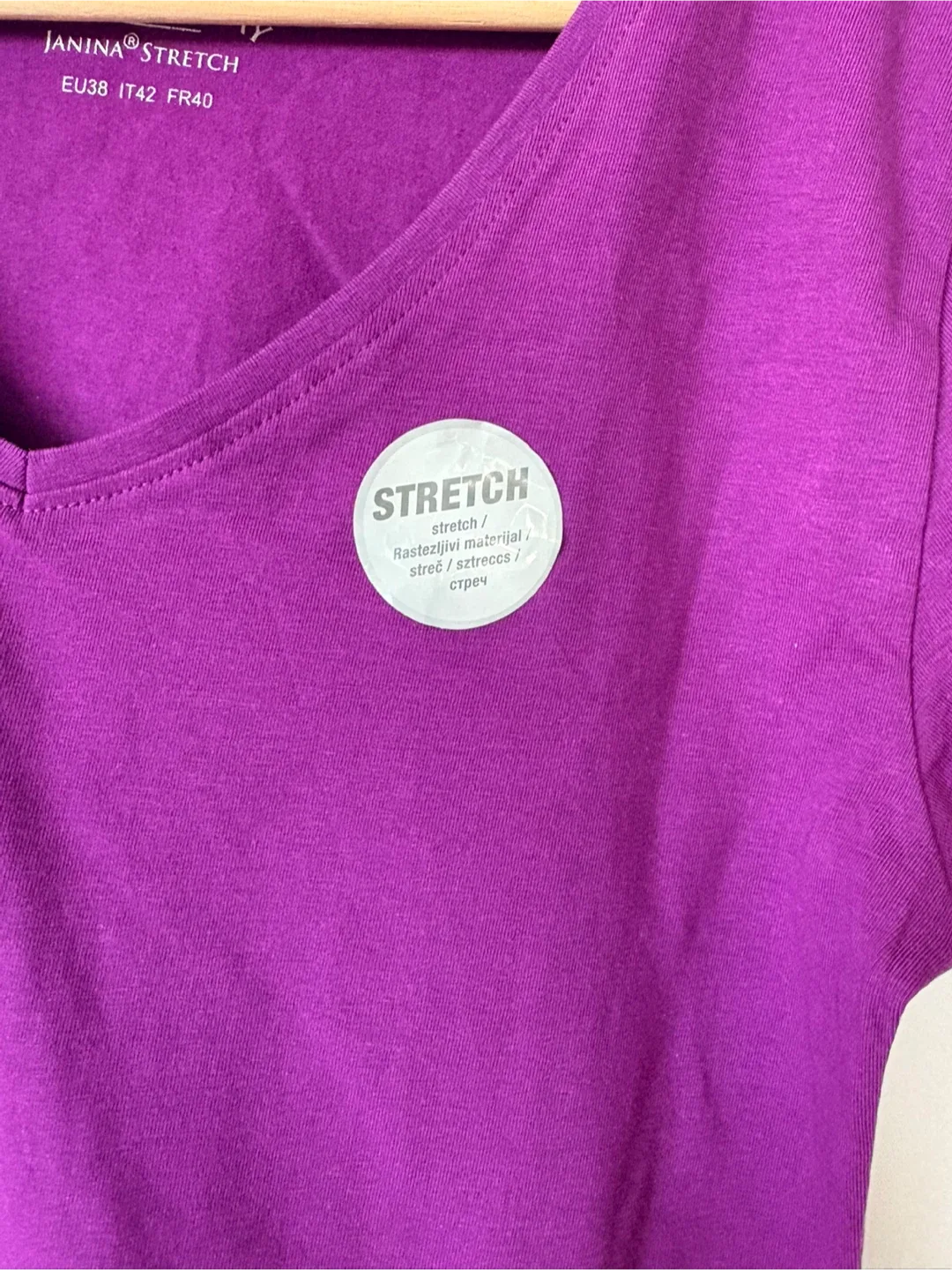 Janina Stretch Purple T-Shirt - EU38 image indicator(4)