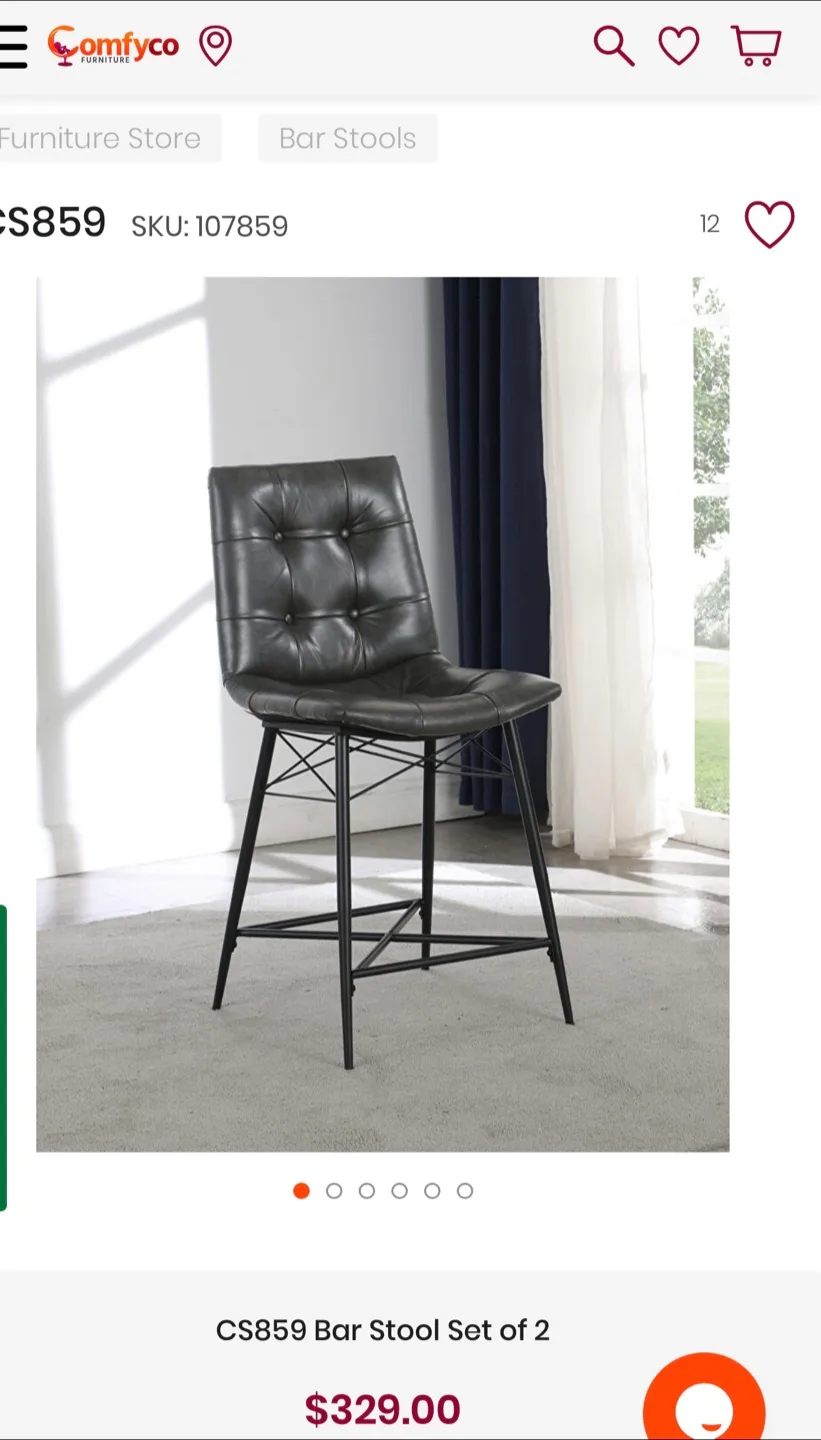 Tufted Bar Stools (x3) image indicator(5)