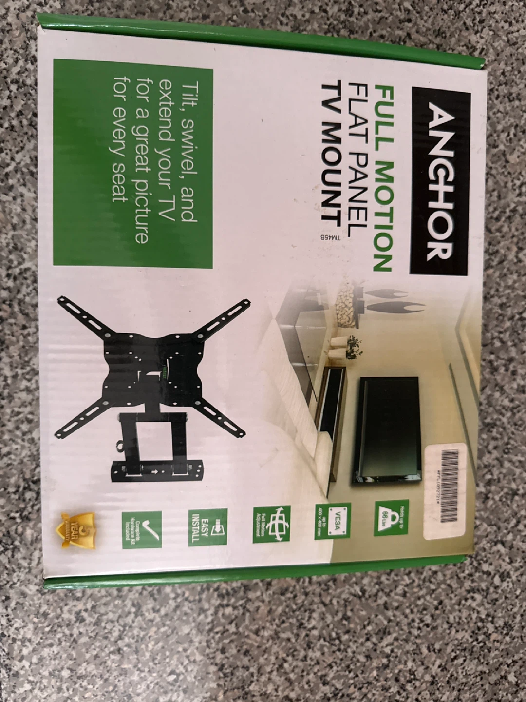 BRAND NEW Anchor Full Motion Flat Panel TV Mount TM46B
