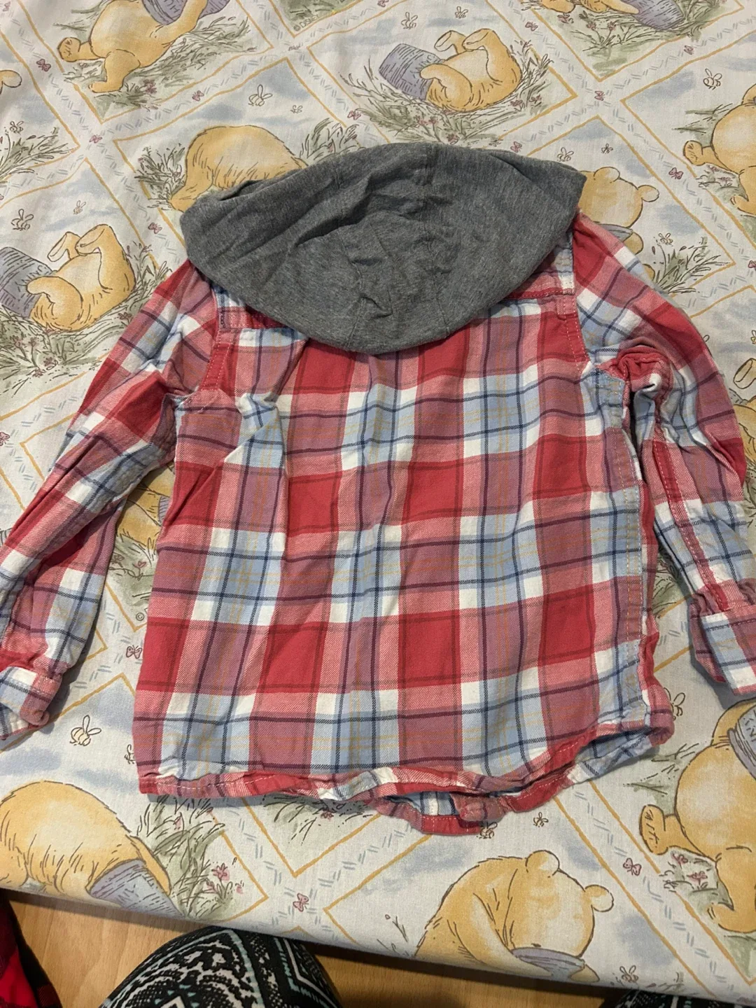 OshKosh B'gosh Plaid Hooded Shirt - Size 3T image indicator(4)