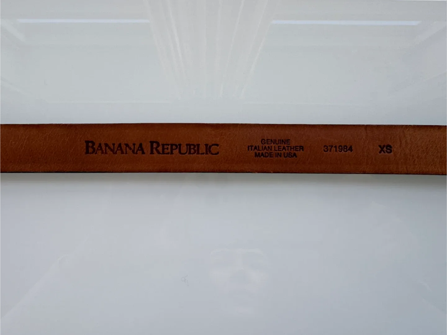 Banana Republic Dark Blue Pebbled Leather Belt - Size XS image indicator(4)