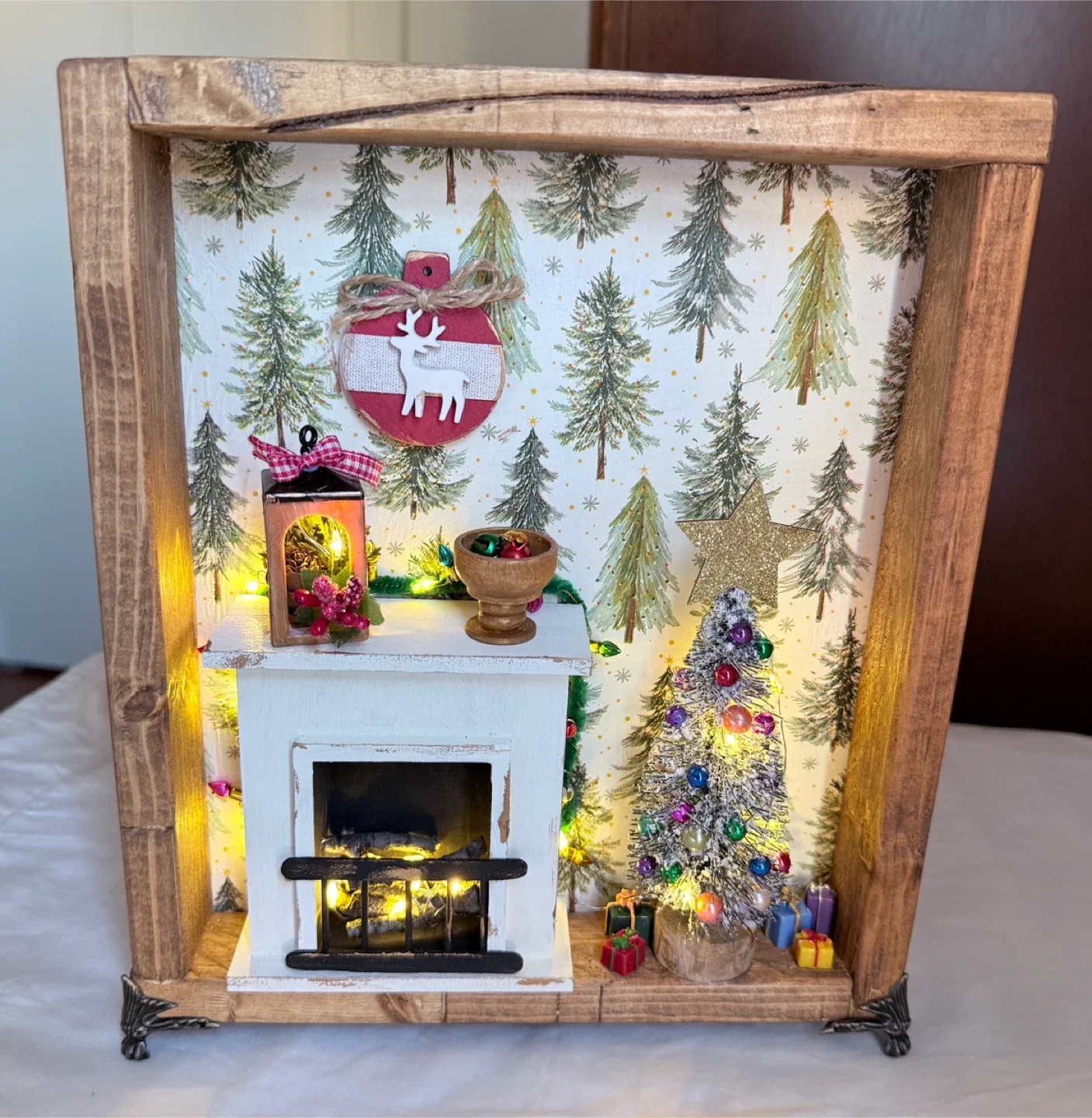 Handmade Christmas Shadow Box