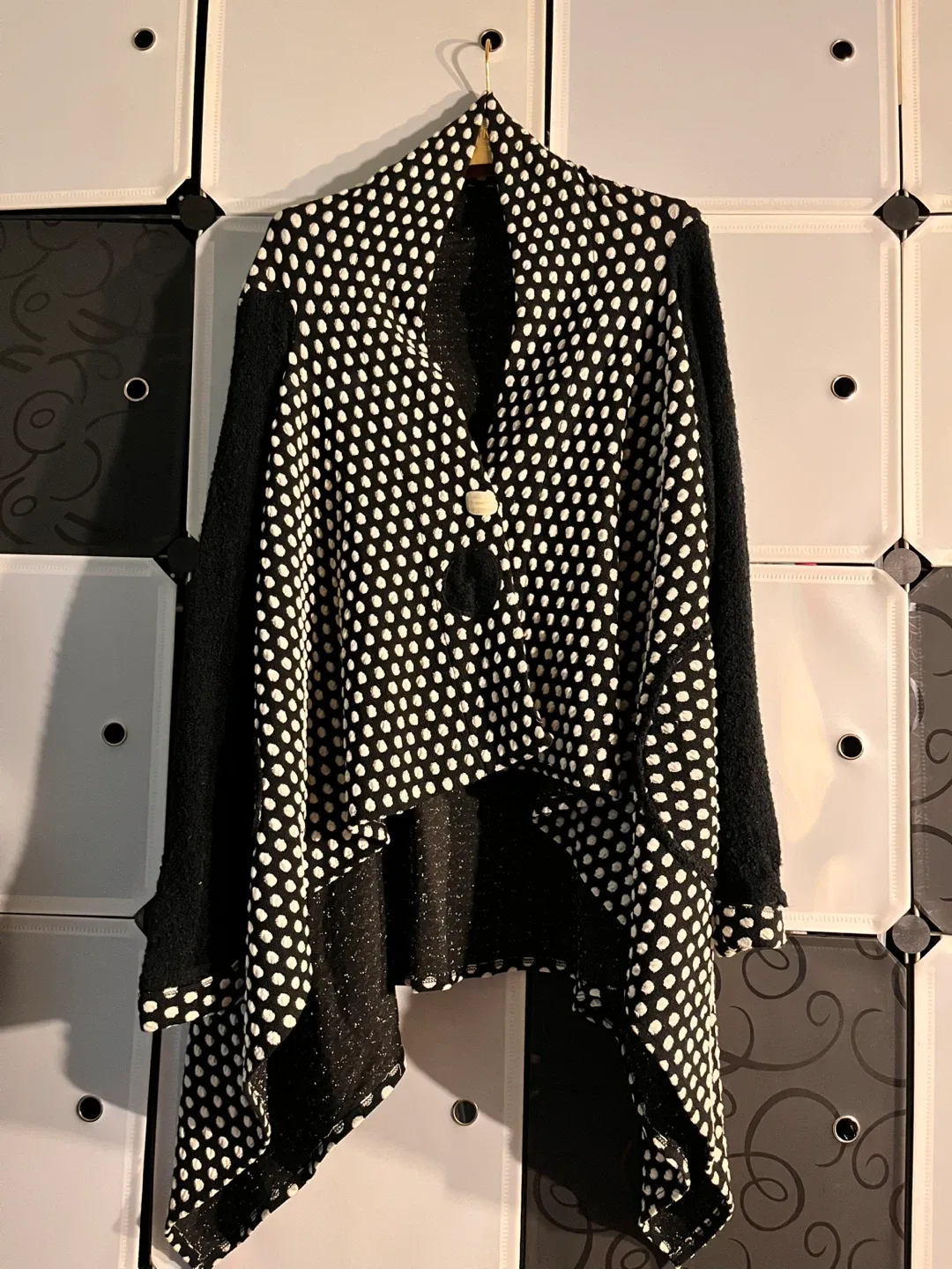 Polka Dot Cardigan - Black & White thumbnail