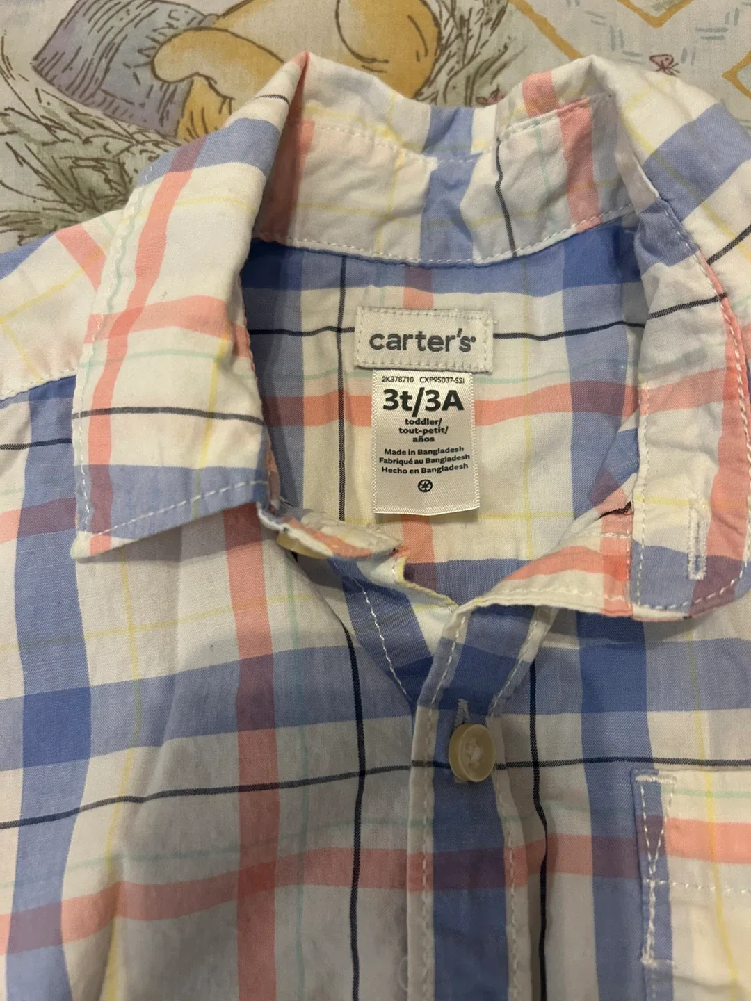 Carter's Toddler Plaid Shirt - Size 3T image indicator(2)
