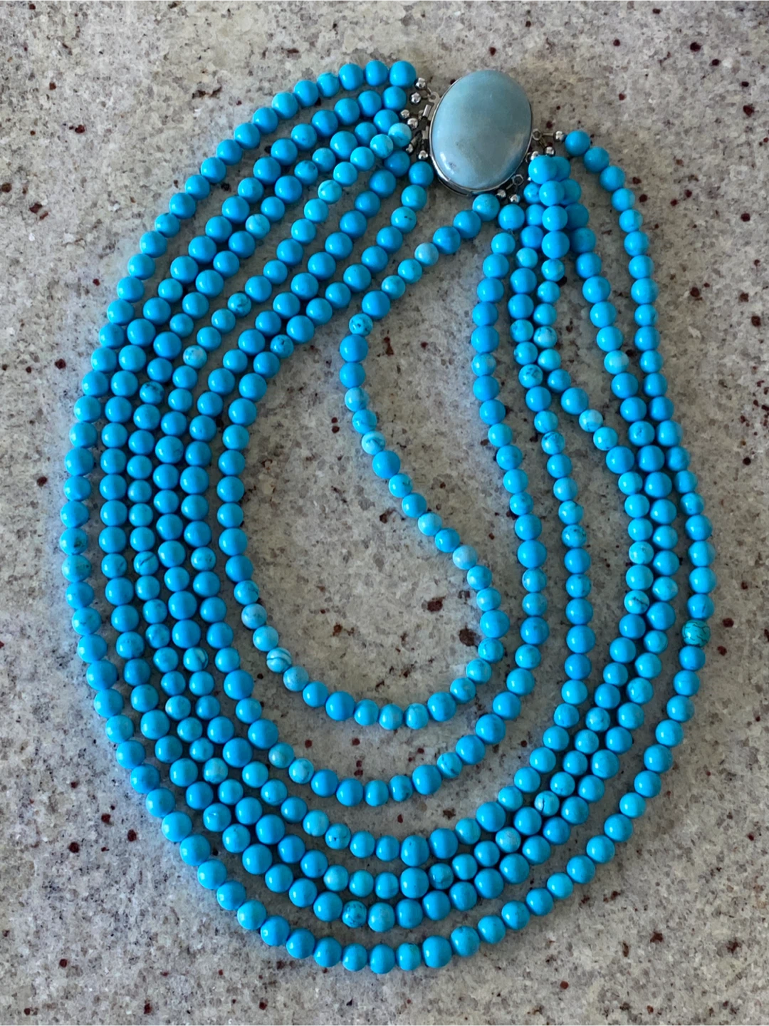 Tara Vanessa Natural Turquoise Beaded Necklace