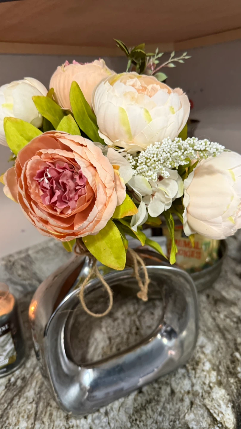 Floral Arrangement with Silver Vase - photo 4