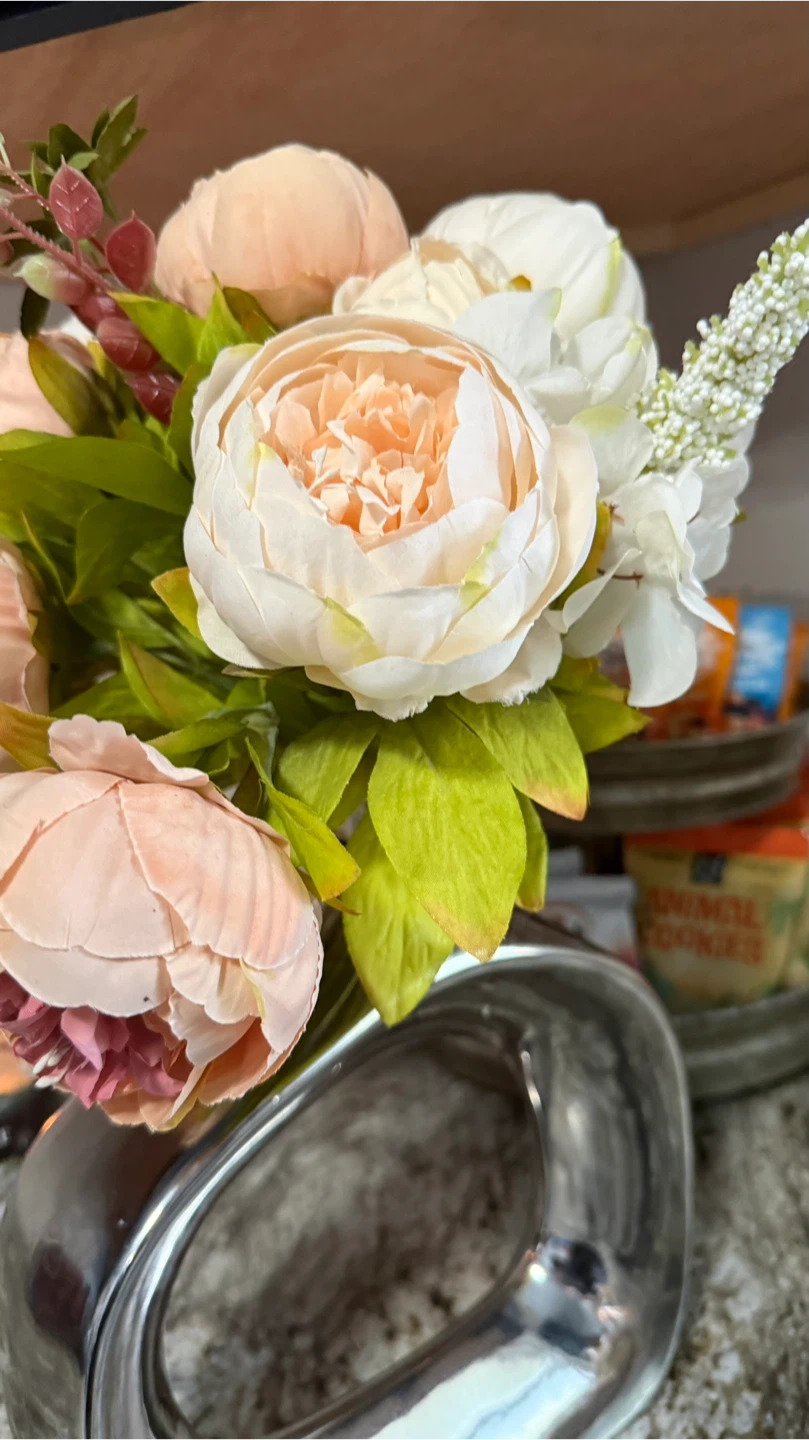 Floral Arrangement with Silver Vase - photo 3