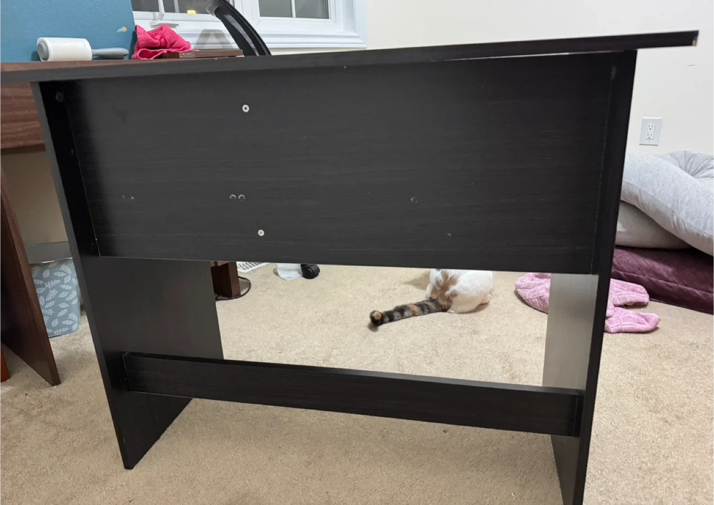 Black Wooden Desk with Drawers image indicator(3)