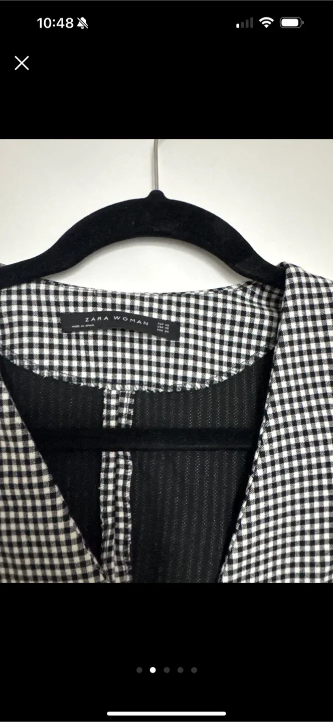 Zara Woman Gingham Blouse - Size xs image indicator(3)