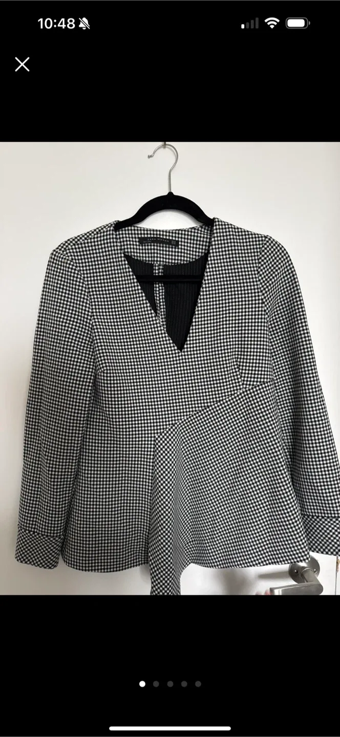 Zara Woman Gingham Blouse - Size xs image indicator(2)