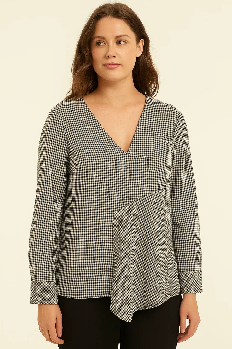 Zara Woman Gingham Blouse - Size xs
