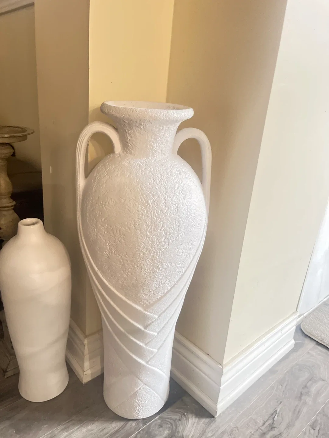Tall White Decorative Vase image indicator(3)