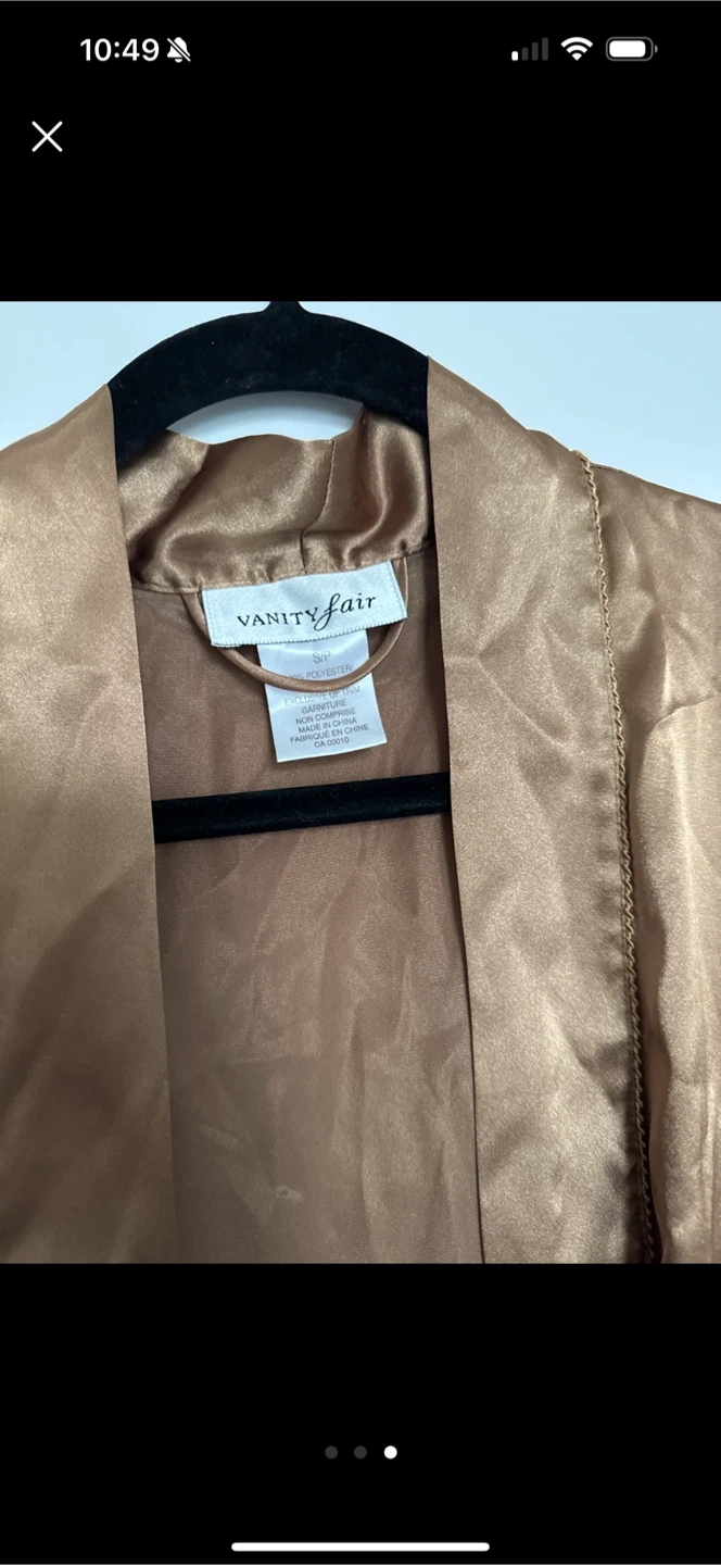 Vanity Fair Robe - Size S/P - Bronze - photo 4