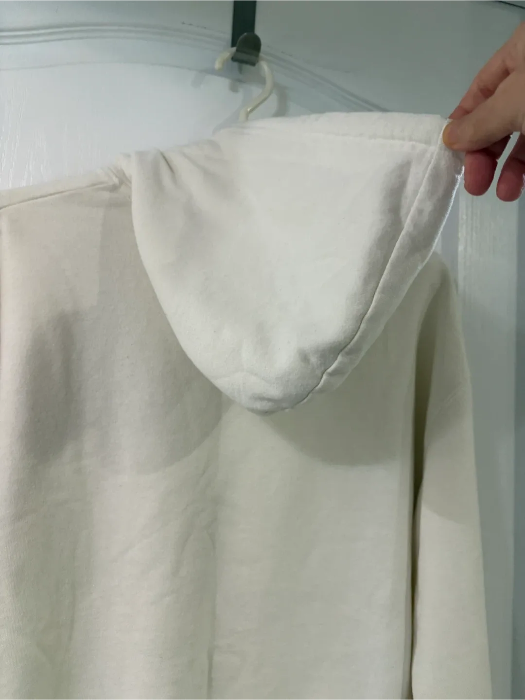 Forever 21 Cream Hoodie - Size L women’s, M men’s image indicator(5)