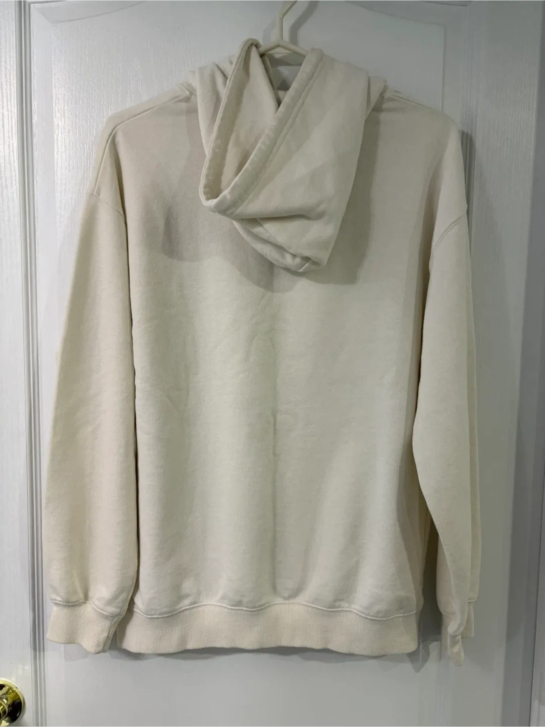 Forever 21 Cream Hoodie - Size L women’s, M men’s image indicator(4)