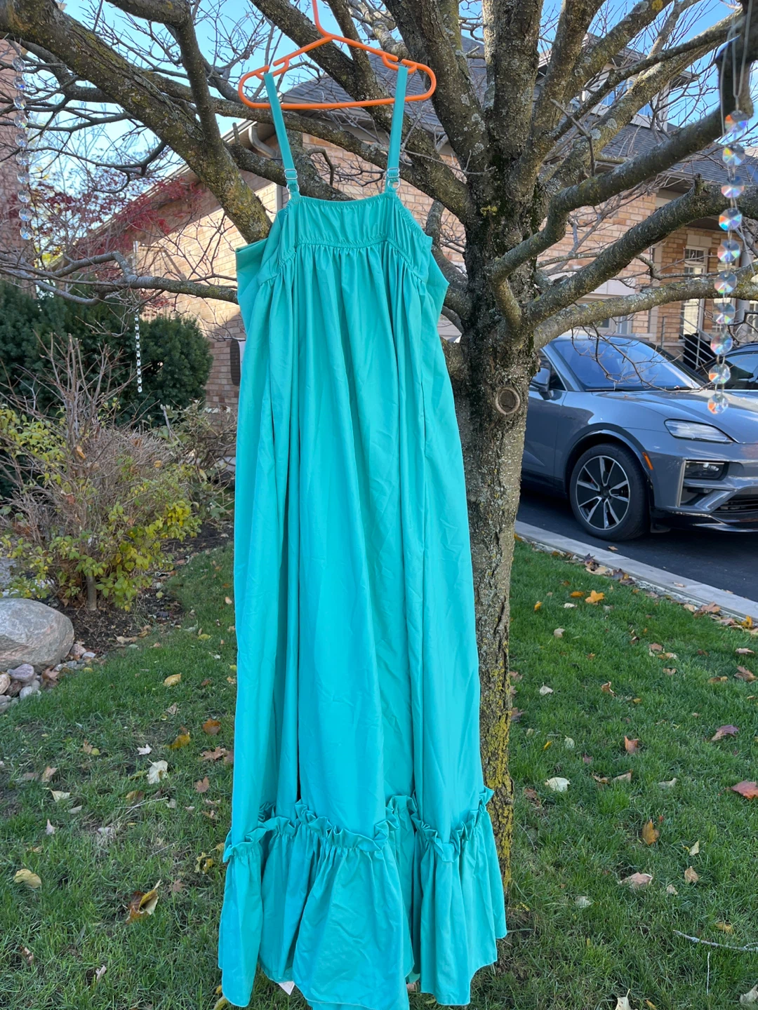 Turquoise Maxi Dress with Bow Detail - photo 3
