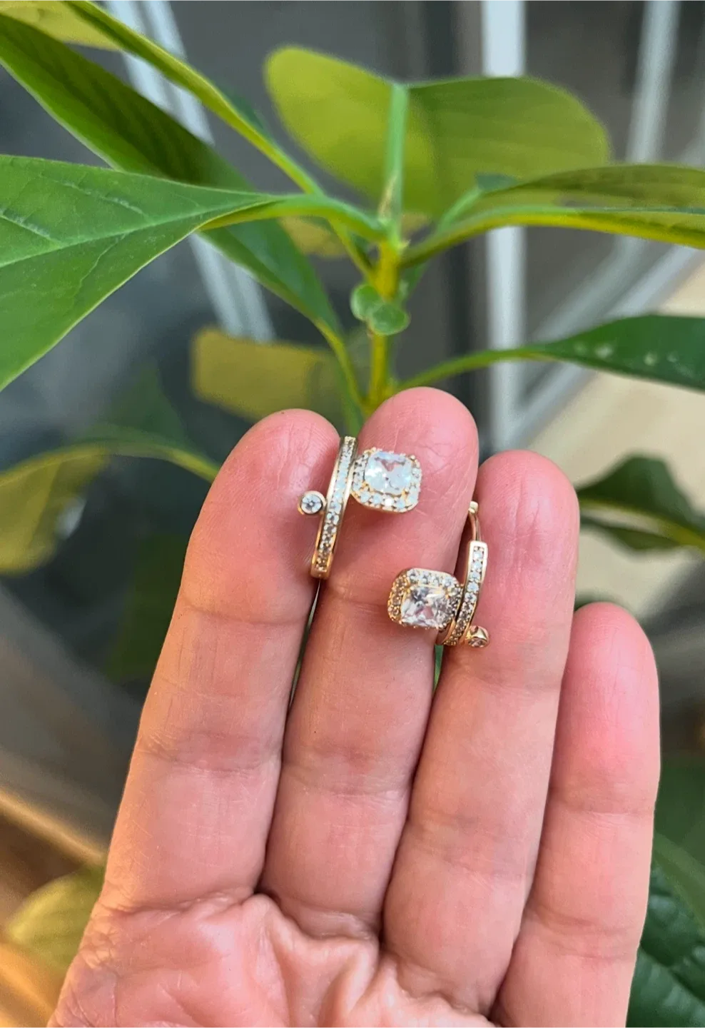 Gold plated zircon  Earrings