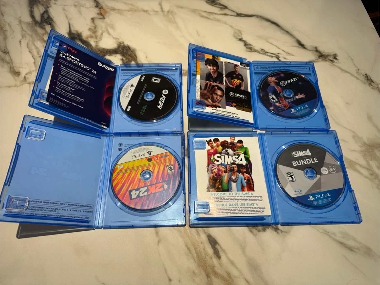 PS5 EA Sports FC 24, PS4 FIFA 21, NBA 2K24, Sims 4 Bundle - photo 3