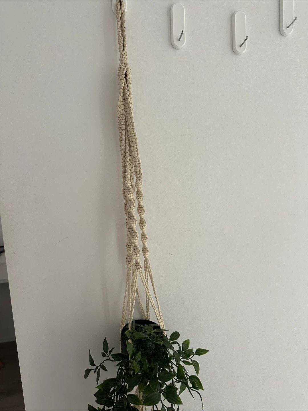 Macrame Plant Hanger and Fake Plant - photo 2