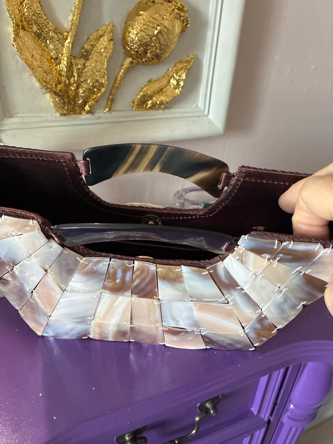 Vintage Mother of Pearl Handbag - photo 3