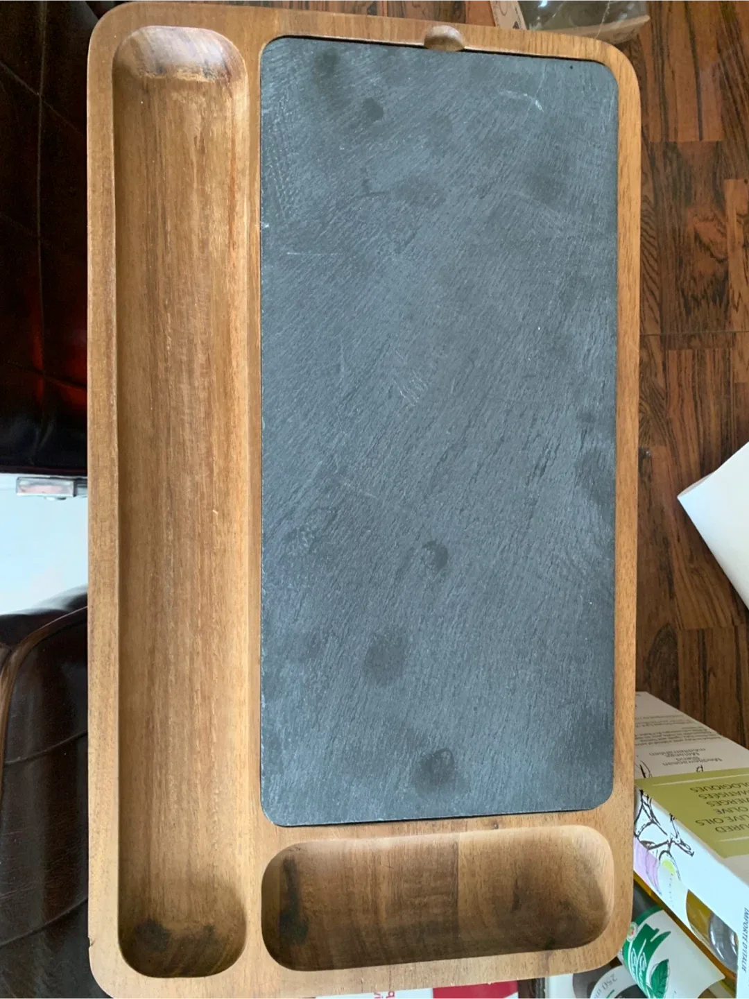 Wood & Slate Serving Tray