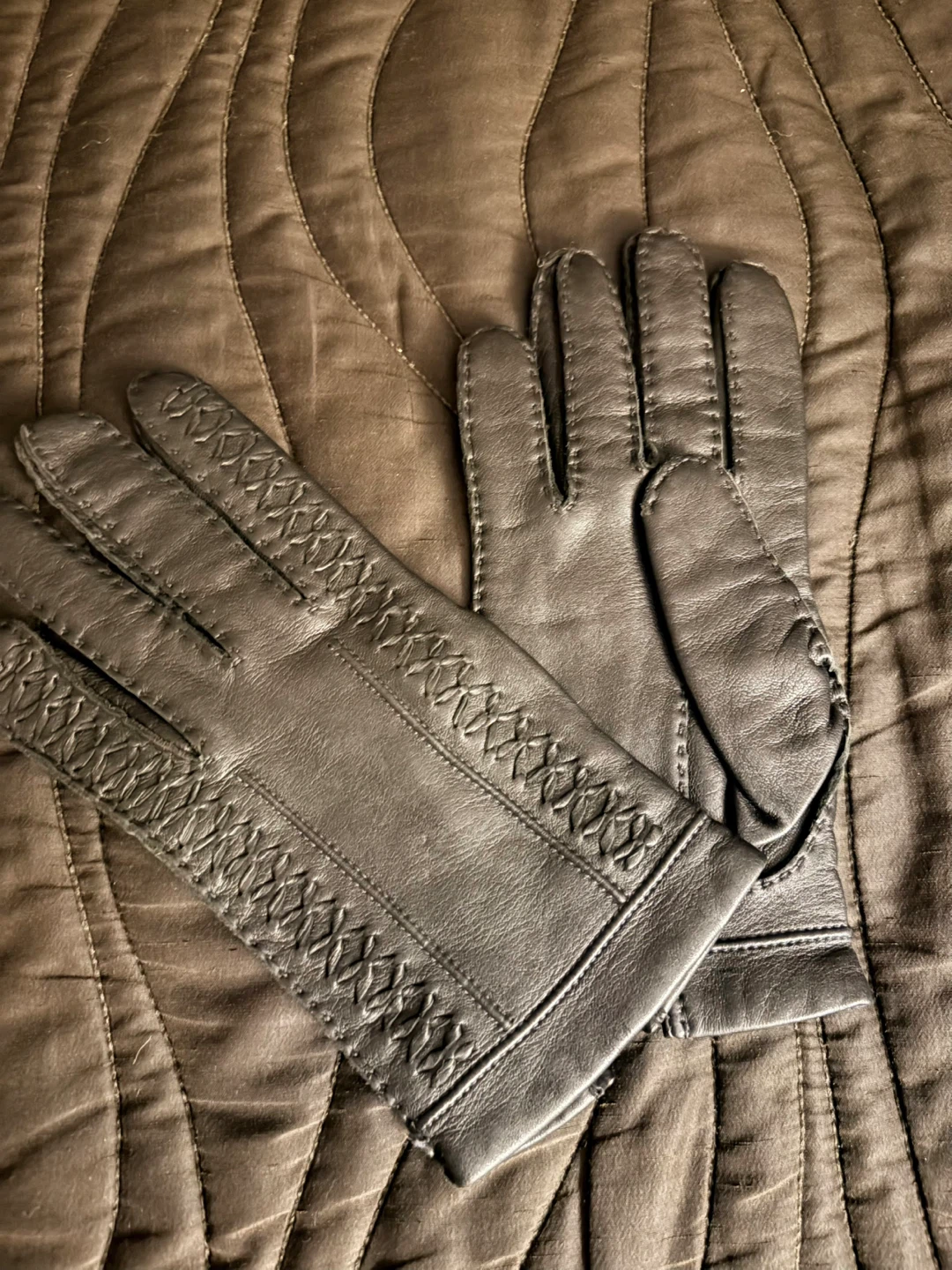 Leather Gloves Size 7.5 - photo 3