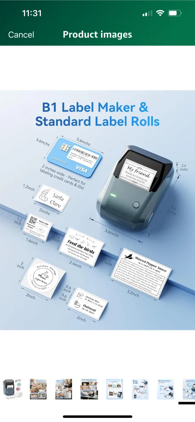 Niimbot B1 Series Smart Label Printer 🥕 image indicator(5)