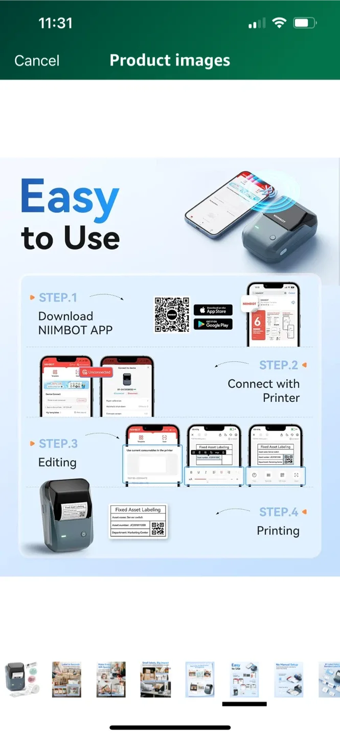 Niimbot B1 Series Smart Label Printer 🥕 image indicator(7)