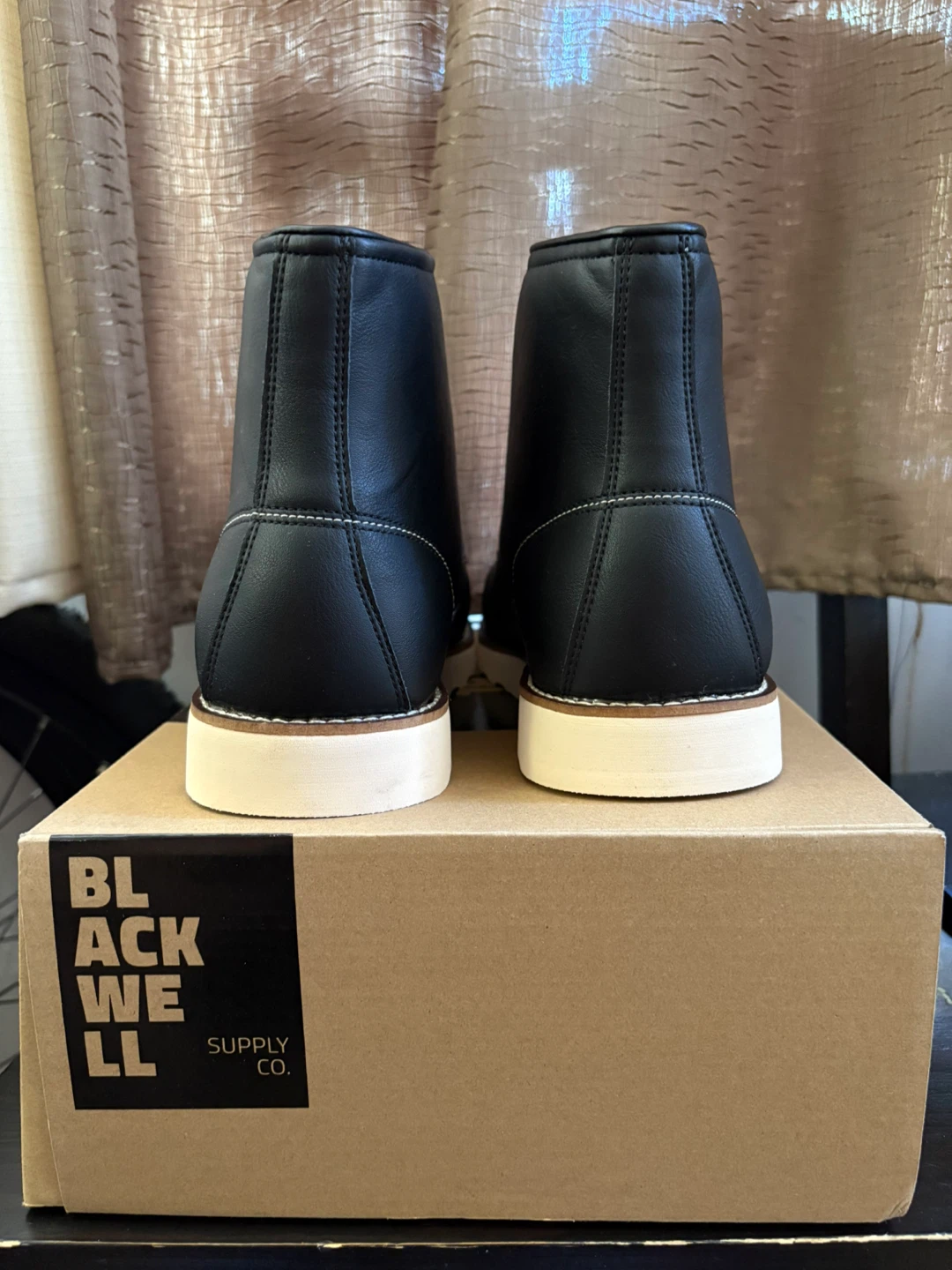 Blackwell Supply Co. Black Leather Boots - Size 10 - photo 4