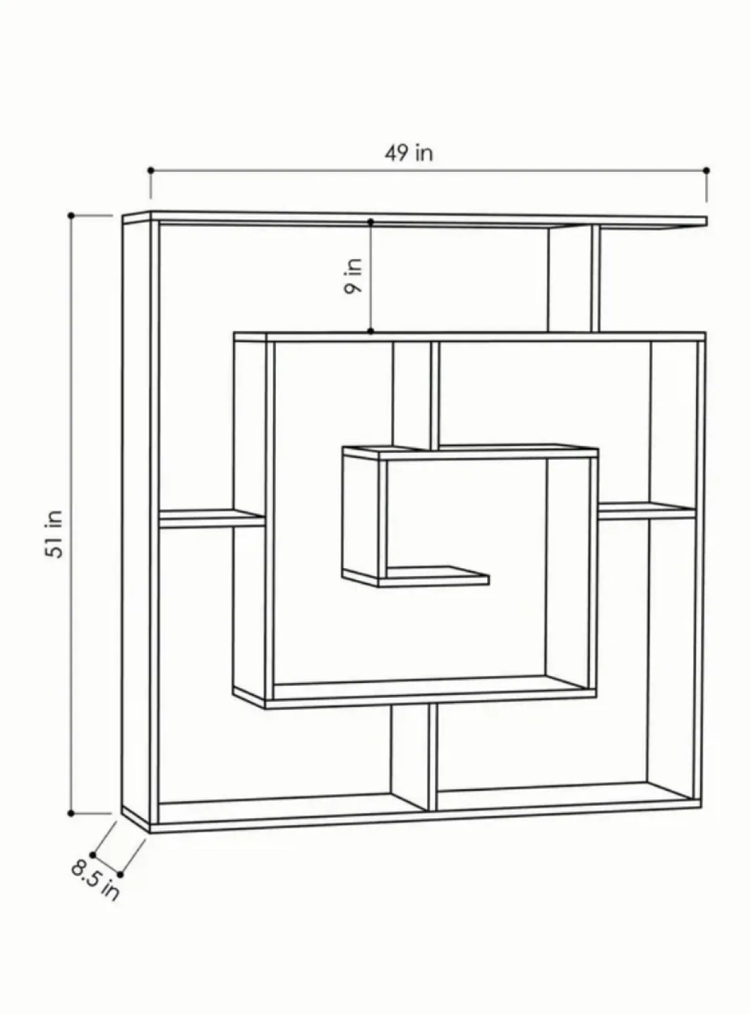 🪴 Modern Geometric Wall Shelf – Dark Gray (2 Available!) image indicator(3)