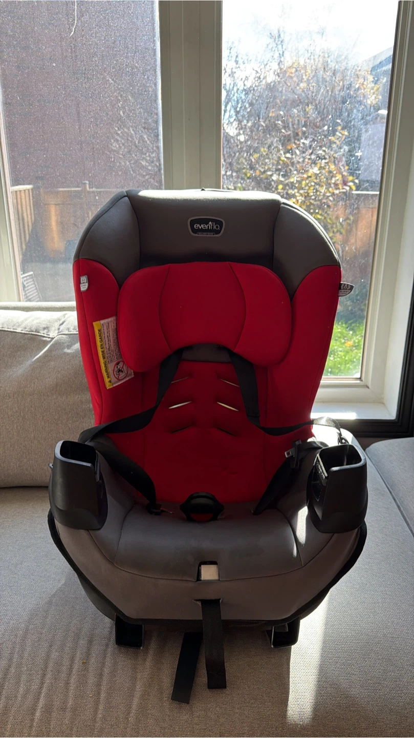 Evenflo Car Seat - Grey & Red