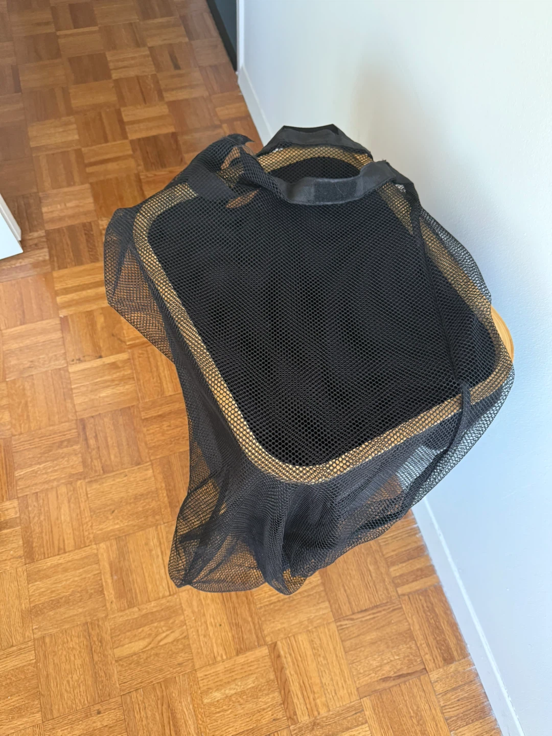 Black Laundry Hamper with Bamboo Rim - photo 4