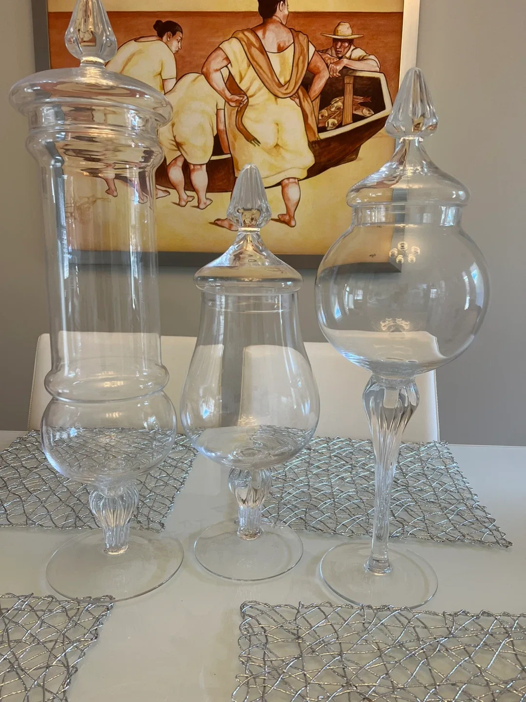 Glass Apothecary Jars - Set of 3 image indicator(2)