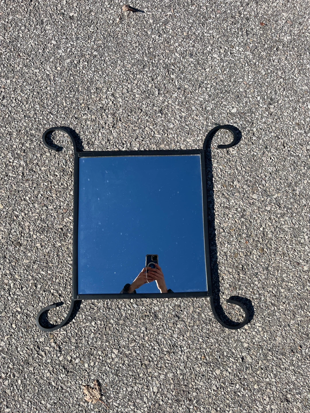 Black Metal Framed Mirror - photo 2