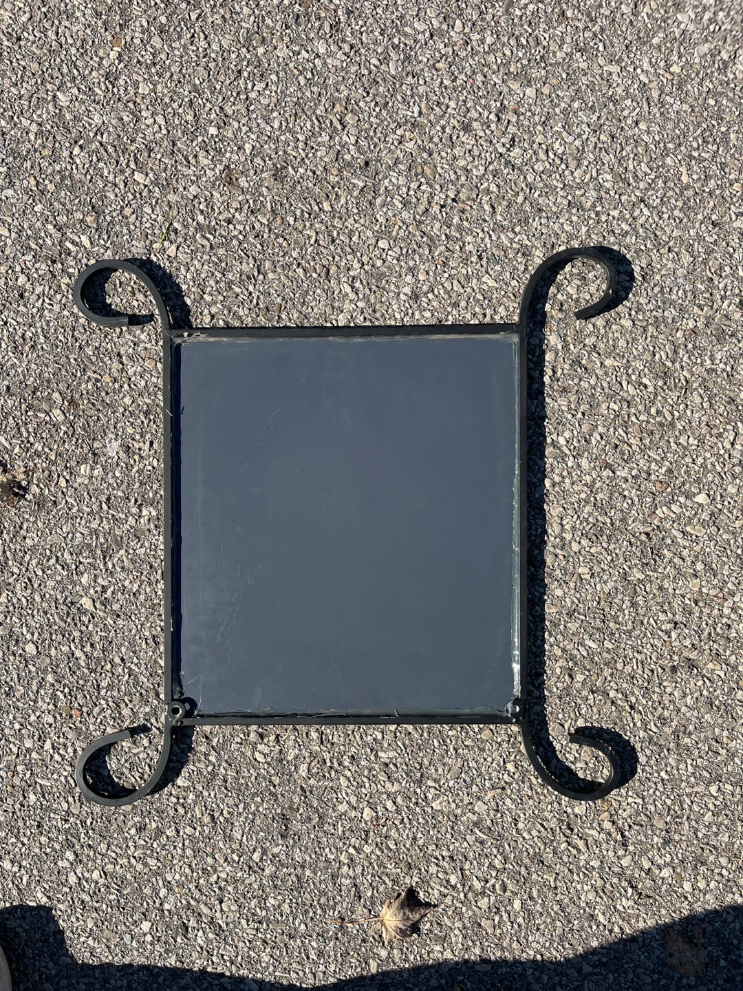 Black Metal Framed Mirror - photo 3